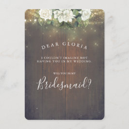 Convites Proposta de Bridesmaid por País Russo Branco Flora