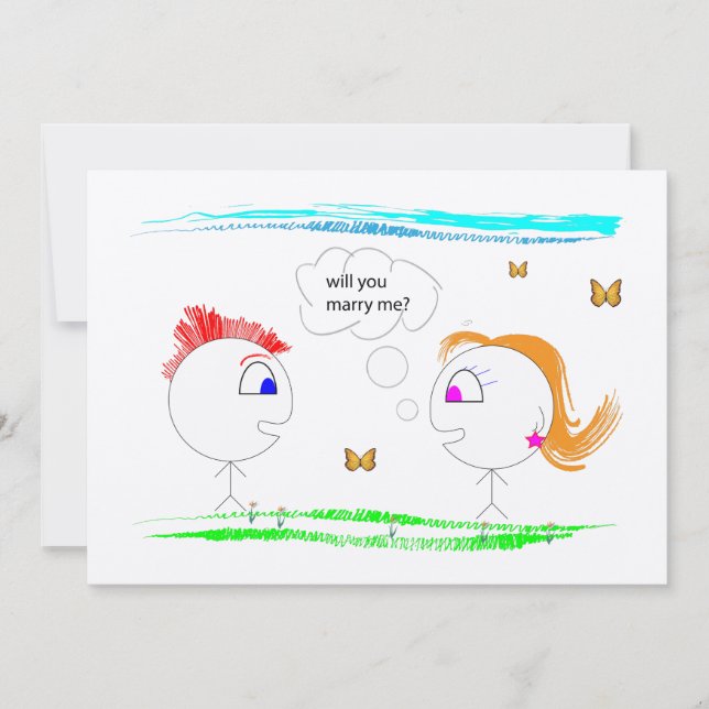 Convites Proposta de Casamento de Lili - CASADO ME (Frente)