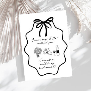 Convites Proposta de Damas de Honra com Arco Floral Desenha