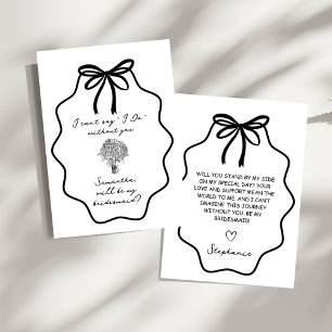 Convites Proposta de Damas de Honra com Arco Floral Desenha