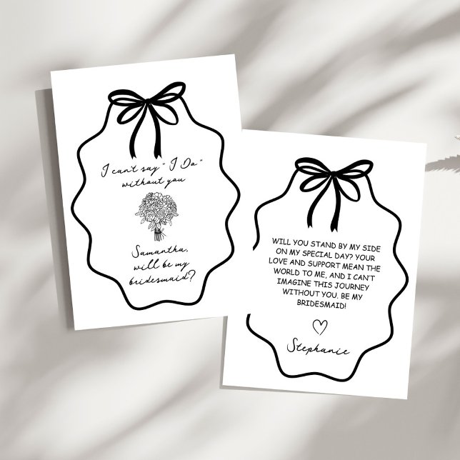Convites Proposta de Damas de Honra com Arco Floral Desenha (Criador carregado)