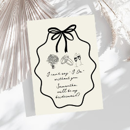 Convites Proposta de Damas de Honra Floral com Arco Desenha