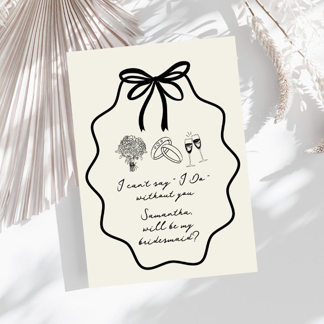 Convites Proposta de Damas de Honra Floral com Arco Desenha (Criador carregado)