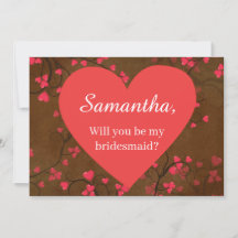 Proposta de damas de honra Pretty Hearts