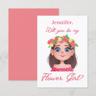 Convites proposta de florista rosa