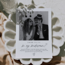 Proposta de Foto Manuscrita 'Seja Meu Bridesman'