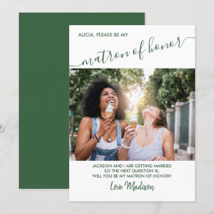 Convites Proposta de Fotografia Verde e Branca de Honra