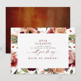 Convites Proposta de Madrinha de casamento casamento outono