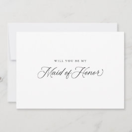 Convites Proposta de Madrinha de casamento de Script Modern