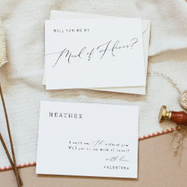 Convites Proposta de Madrinha de casamento de Script Tempor