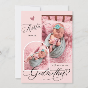 Convites Proposta de Madrinha Fotográfica Moderna