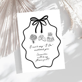 Convites Proposta de Menina de Flores Floral com Arco Desen