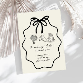 Convites Proposta de Menina de Flores Floral com Laço Desen