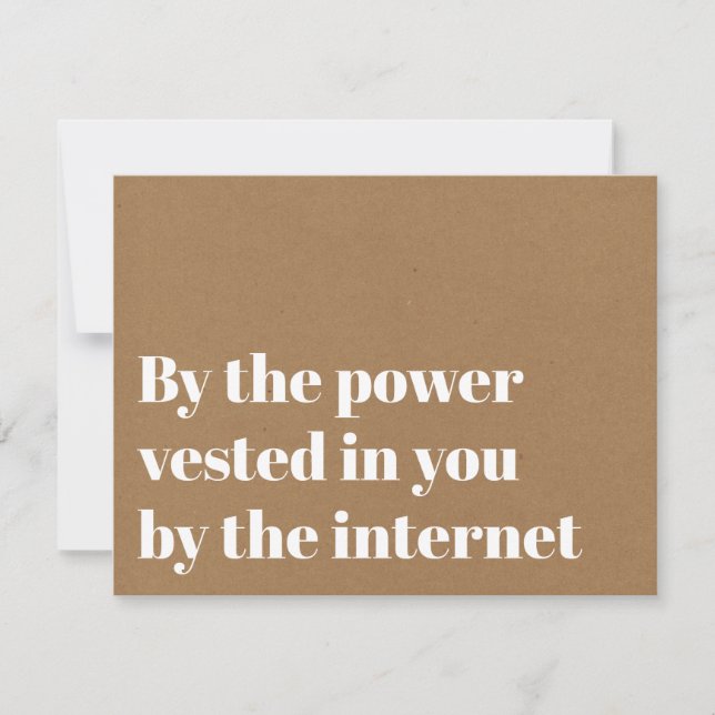 Convites Proposta de Oficiante Engraçada Casar Conosco Conv (Frente)