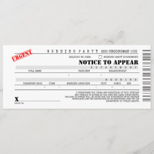 Convites Proposta de Padrinho de Casamento Citação da Políc