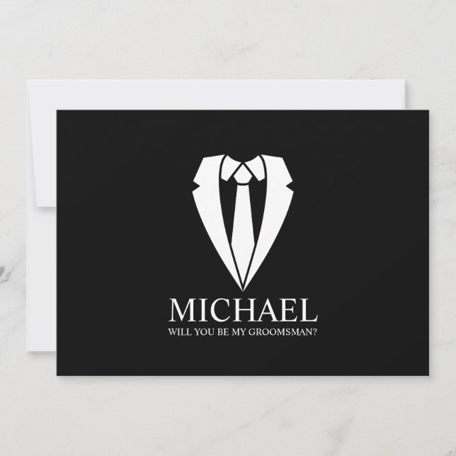 Convites Proposta de Padrinho de casamento Personalizado de (Frente)