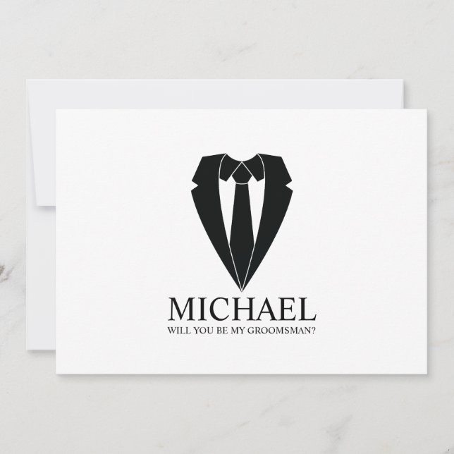 Convites Proposta de Padrinho de casamento Personalizado de (Frente)