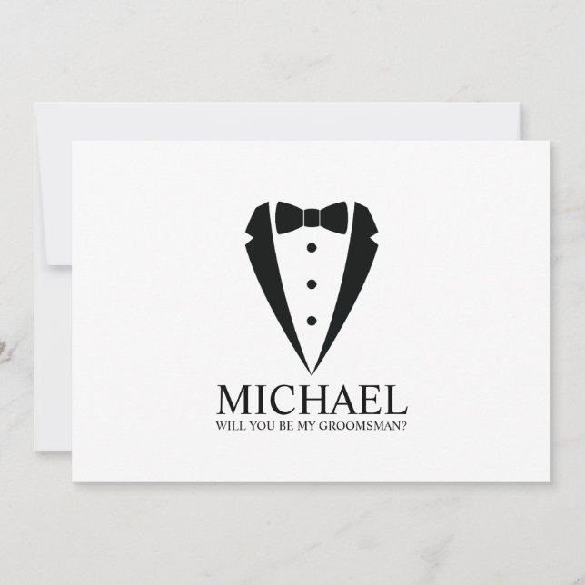 Convites Proposta de Padrinho de casamento Personalizado de (Frente)