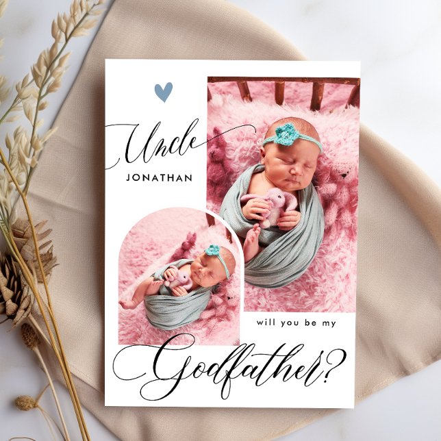 Convites Proposta de Padrinho de Foto Moderno (Criador carregado)