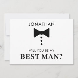 Convites Proposta de Padrinho Personalizada Tuxedo Moderno