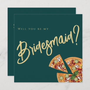 Convites Proposta do Partido Bridal Emerald Green PIZZA