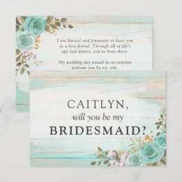 Convites Proposta do Partido Floral Bridal Russo Turquesa d