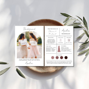 Convites Proposta e Madrinha de casamento moderna do Brides