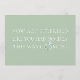 Convites Proposta engraçada de madrinha com hortelã