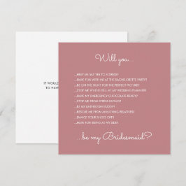 Convites Proposta Engraçada de Rosa de Roteiro de Bridesmai