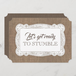 Convites Proposta engraçada rústica da dama de