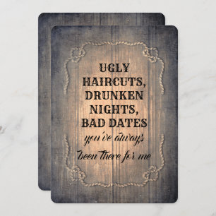 Convites Proposta engraçada rústica da dama de