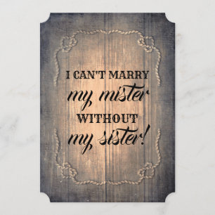 Convites Proposta rústica da dama de honra/madrinha de