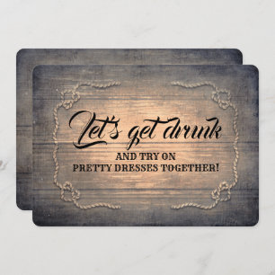 Convites Proposta rústica engraçada da dama de