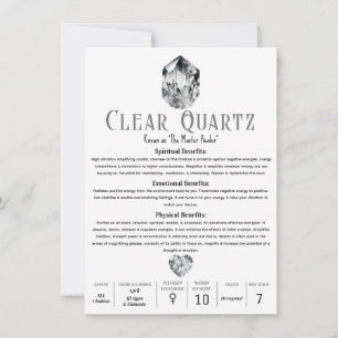 Convites Propriedades Metafísicas do Cristal de Quartzo Cla