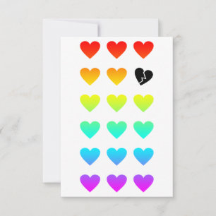 Convites proscrito do amor do arco-íris