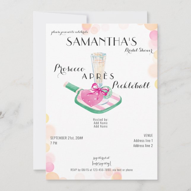 Convites Prosecco Après - Chá de panela Retroativo Pickleba (Frente)