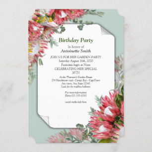 Convites Protea - Flor Estrelitzia Aniversário