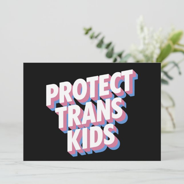 Convites Proteger Crianças Trans LGBTI+ Orgulho do Mês dos  (Em pé/Frente)