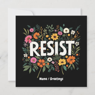 Convites Protesto Político Contra Trump Floral RESIST