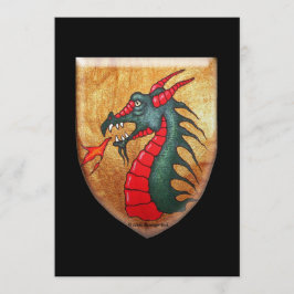 Convites Protetor medieval do dragão verde