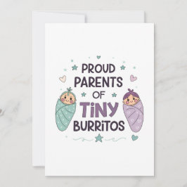 Convites Proud Parents of Tiny Burritos Art