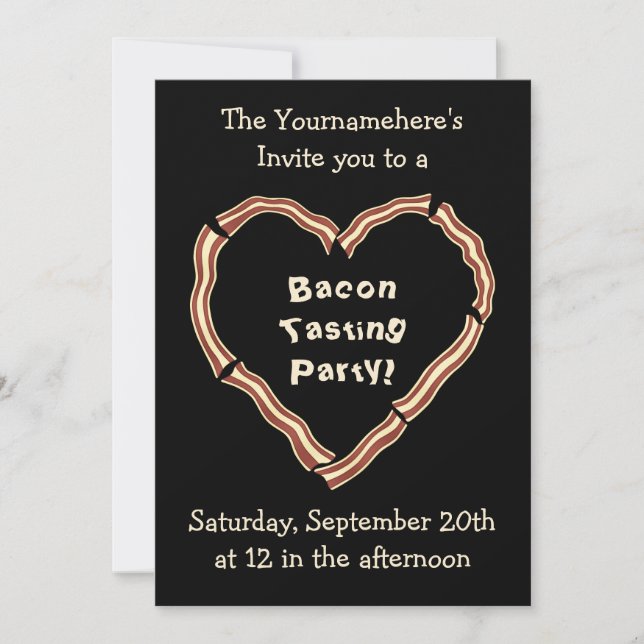 Convites Provando Bacon (Frente)