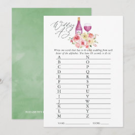 Convites Provando de vinho de Chá de panela flexível A-Z Jo