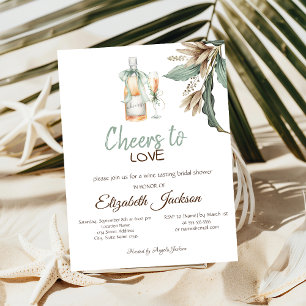 Convites Provando de vinho Flores de Vintage Chá de panela