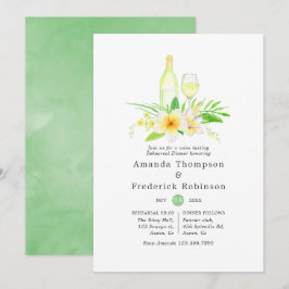 Convites Provando de Vinho Jante de Ensaio Exótico em Aquar