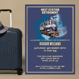 Convites Próxima estação do comboio de Viagem de aposentaçã