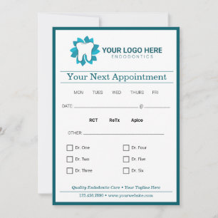 Convites Próximo Compromisso de Endodontica Editável
