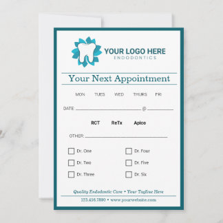 Convites Próximo Compromisso de Endodontica Editável