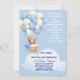 Convites Psalm 21:6 Boy Baby Shower Invitation