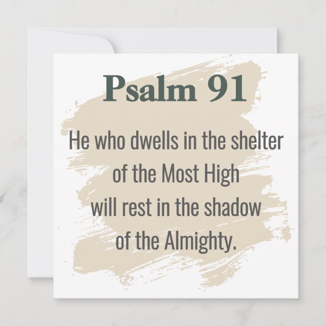 Convites Psalm 91 Scripture Card – Print or Download (Frente)